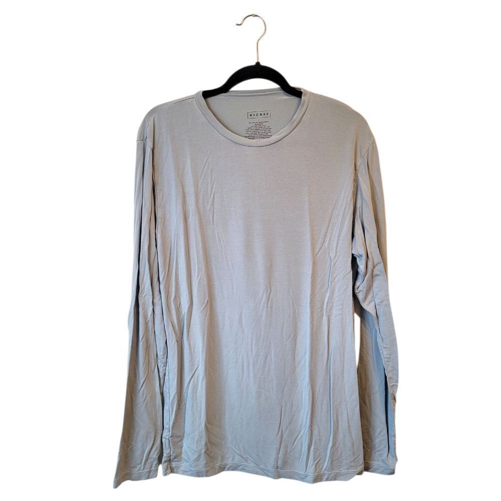 Kickee Light Blue Bamboo Long Sleeve Sleep Shirt Size L